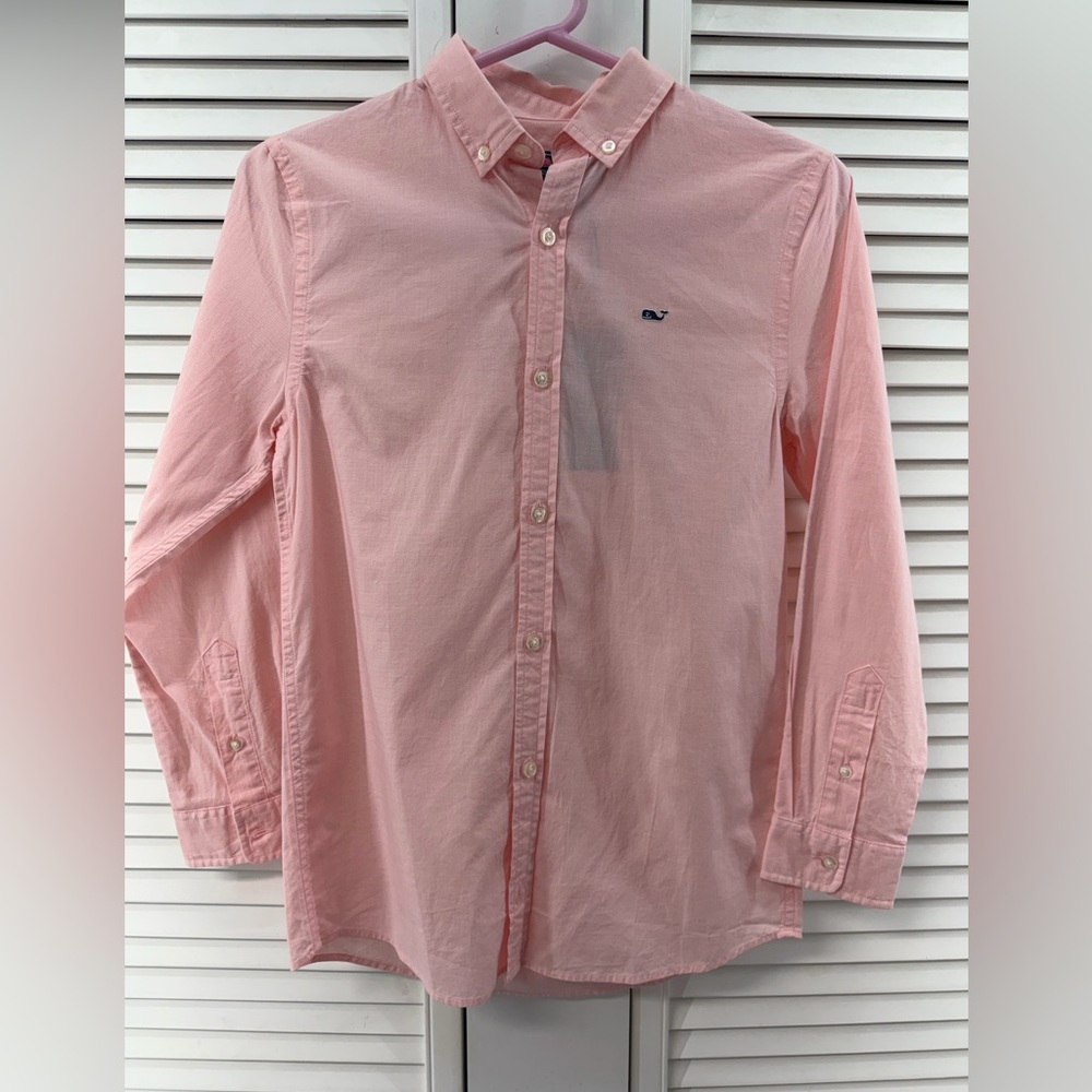 Vineyard Vines boys size 12-14 Light Pink Casual Button-Down Shirt